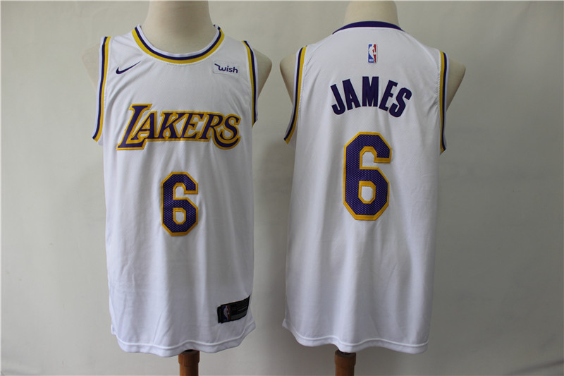 Men Los Angeles Lakers #6 James white game NBA Nike Jerseys